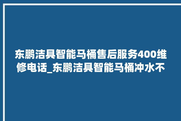 东鹏洁具智能马桶售后服务400维修电话_东鹏洁具智能马桶冲水不停 。马桶