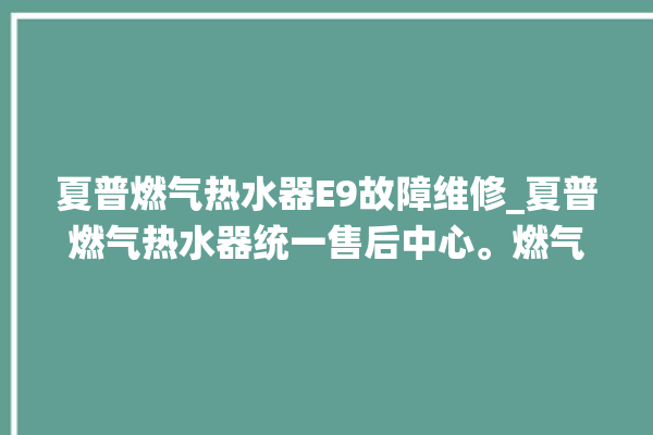 夏普燃气热水器E9故障维修_夏普燃气热水器统一售后中心。燃气热水器_故障