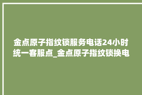 金点原子指纹锁服务电话24小时统一客服点_金点原子指纹锁换电池 。原子