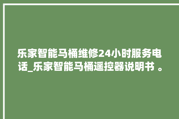 乐家智能马桶维修24小时服务电话_乐家智能马桶遥控器说明书 。马桶