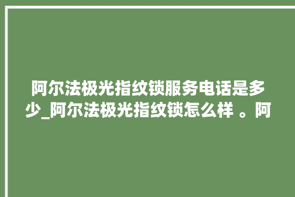 阿尔法极光指纹锁服务电话是多少_阿尔法极光指纹锁怎么样 。阿尔法