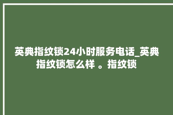 英典指纹锁24小时服务电话_英典指纹锁怎么样 。指纹锁