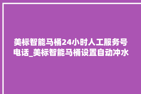 美标智能马桶24小时人工服务号电话_美标智能马桶设置自动冲水 。马桶