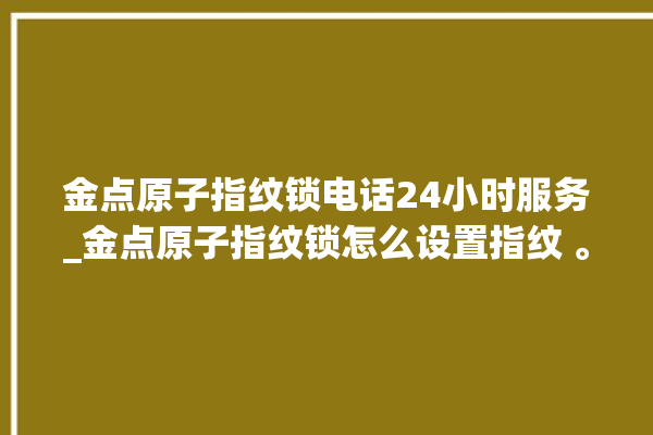 金点原子指纹锁电话24小时服务_金点原子指纹锁怎么设置指纹 。原子