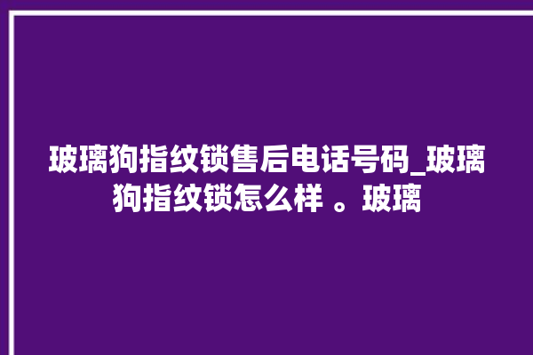 玻璃狗指纹锁售后电话号码_玻璃狗指纹锁怎么样 。玻璃