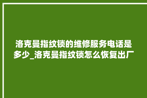 洛克曼指纹锁的维修服务电话是多少_洛克曼指纹锁怎么恢复出厂设置 。洛克