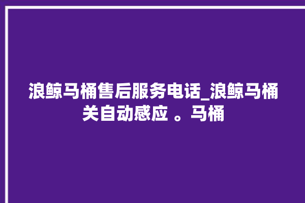 浪鲸马桶售后服务电话_浪鲸马桶关自动感应 。马桶