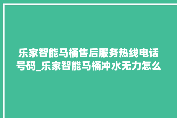 乐家智能马桶售后服务热线电话号码_乐家智能马桶冲水无力怎么解决 。马桶