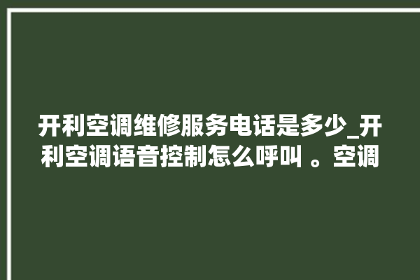 开利空调维修服务电话是多少_开利空调语音控制怎么呼叫 。空调