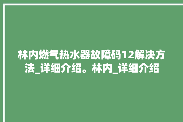 林内燃气热水器故障码12解决方法_详细介绍。林内_详细介绍