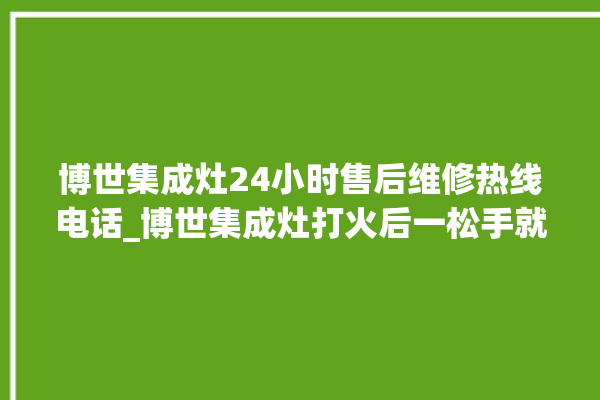 博世集成灶24小时售后维修热线电话_博世集成灶打火后一松手就灭 。博世