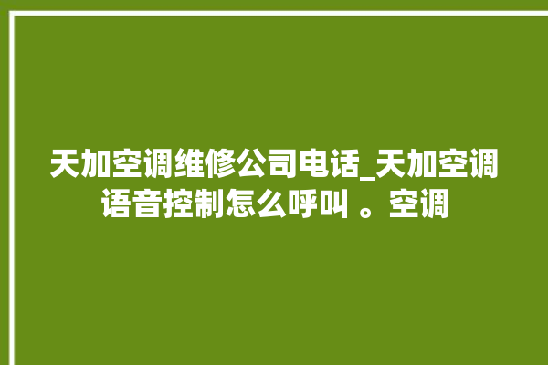 天加空调维修公司电话_天加空调语音控制怎么呼叫 。空调