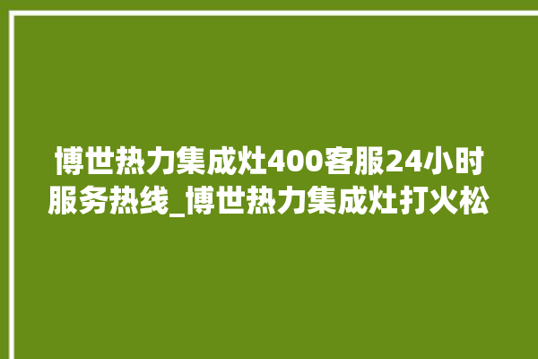 博世热力集成灶400客服24小时服务热线_博世热力集成灶打火松手灭 。热力