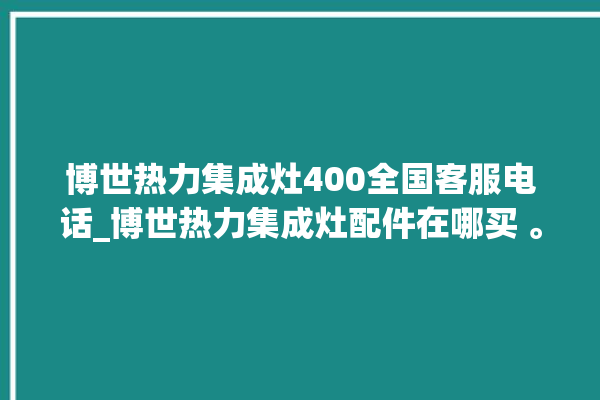 博世热力集成灶400全国客服电话_博世热力集成灶配件在哪买 。热力