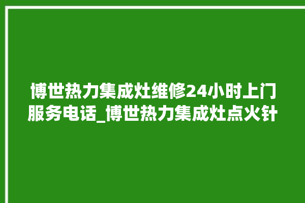 博世热力集成灶维修24小时上门服务电话_博世热力集成灶点火针更换方法 。热力