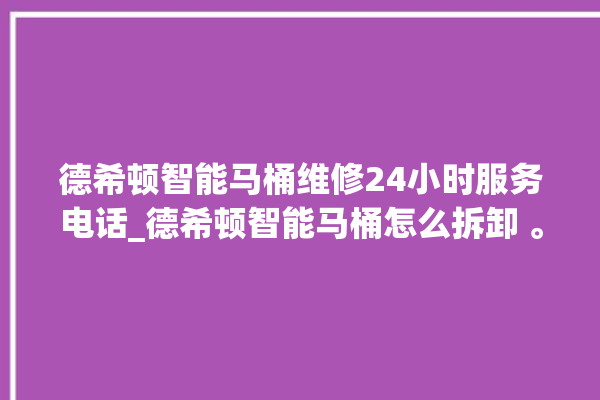 德希顿智能马桶维修24小时服务电话_德希顿智能马桶怎么拆卸 。马桶