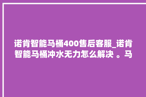 诺肯智能马桶400售后客服_诺肯智能马桶冲水无力怎么解决 。马桶