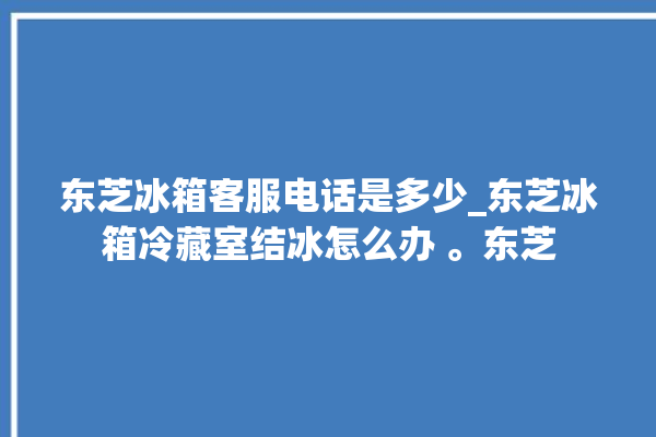 东芝冰箱客服电话是多少_东芝冰箱冷藏室结冰怎么办 。东芝