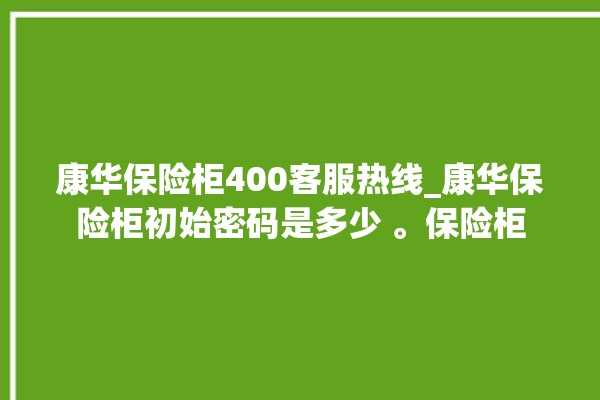 康华保险柜400客服热线_康华保险柜初始密码是多少 。保险柜