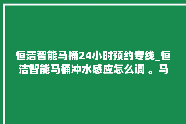 恒洁智能马桶24小时预约专线_恒洁智能马桶冲水感应怎么调 。马桶