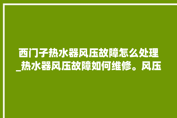 西门子热水器风压故障怎么处理_热水器风压故障如何维修。风压_热水器