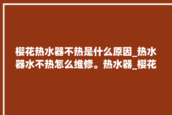 樱花热水器不热是什么原因_热水器水不热怎么维修。热水器_樱花