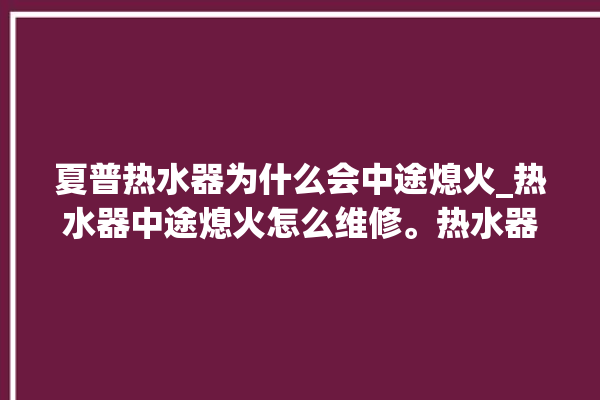 夏普热水器为什么会中途熄火_热水器中途熄火怎么维修。热水器_中途