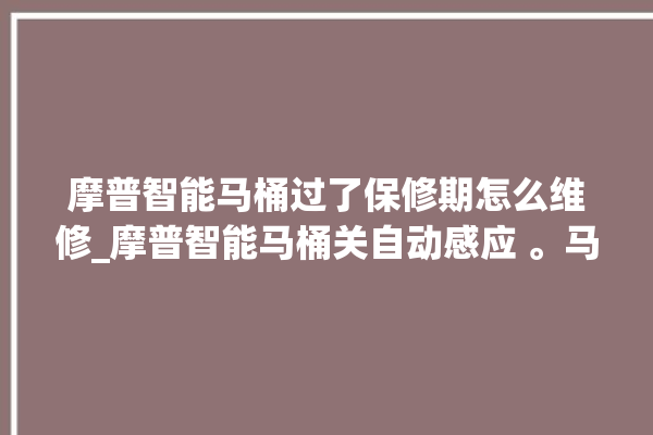 摩普智能马桶过了保修期怎么维修_摩普智能马桶关自动感应 。马桶