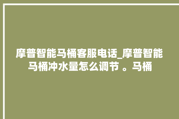 摩普智能马桶客服电话_摩普智能马桶冲水量怎么调节 。马桶