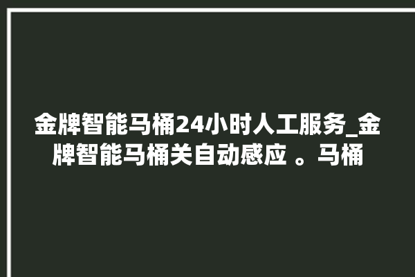 金牌智能马桶24小时人工服务_金牌智能马桶关自动感应 。马桶