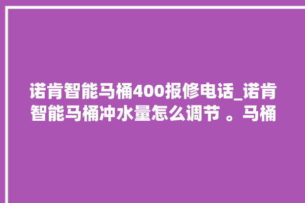 诺肯智能马桶400报修电话_诺肯智能马桶冲水量怎么调节 。马桶