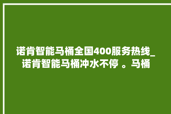 诺肯智能马桶全国400服务热线_诺肯智能马桶冲水不停 。马桶