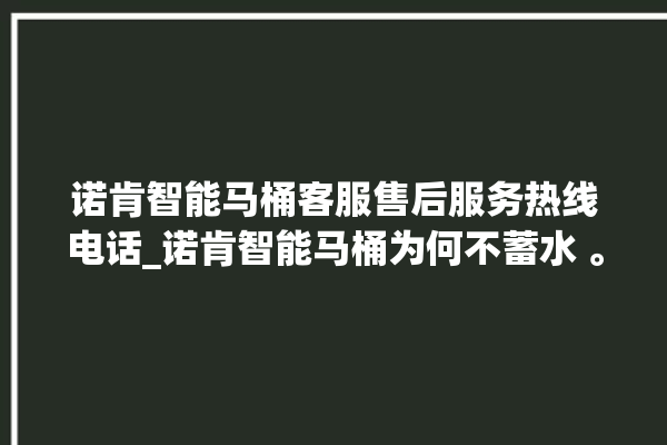 诺肯智能马桶客服售后服务热线电话_诺肯智能马桶为何不蓄水 。马桶