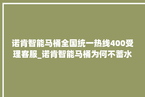 诺肯智能马桶全国统一热线400受理客服_诺肯智能马桶为何不蓄水 。马桶