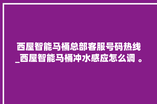 西屋智能马桶总部客服号码热线_西屋智能马桶冲水感应怎么调 。马桶