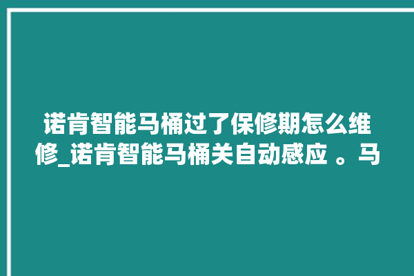 诺肯智能马桶过了保修期怎么维修_诺肯智能马桶关自动感应 。马桶