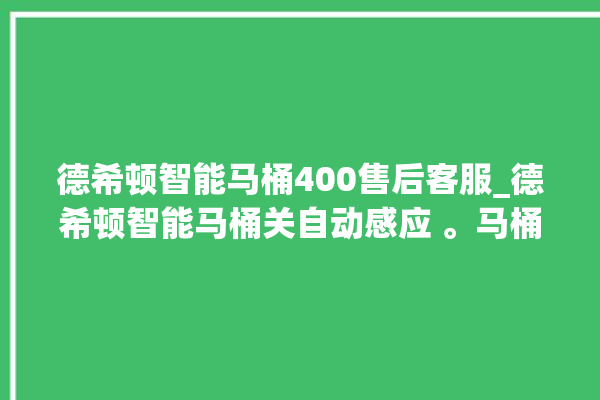 德希顿智能马桶400售后客服_德希顿智能马桶关自动感应 。马桶