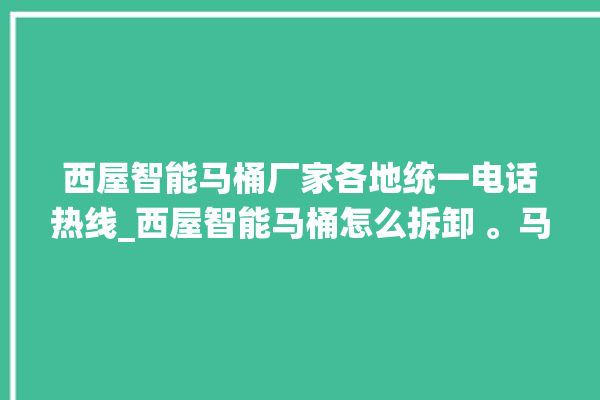 西屋智能马桶厂家各地统一电话热线_西屋智能马桶怎么拆卸 。马桶