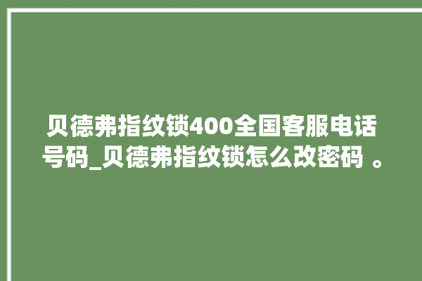 贝德弗指纹锁400全国客服电话号码_贝德弗指纹锁怎么改密码 。指纹锁