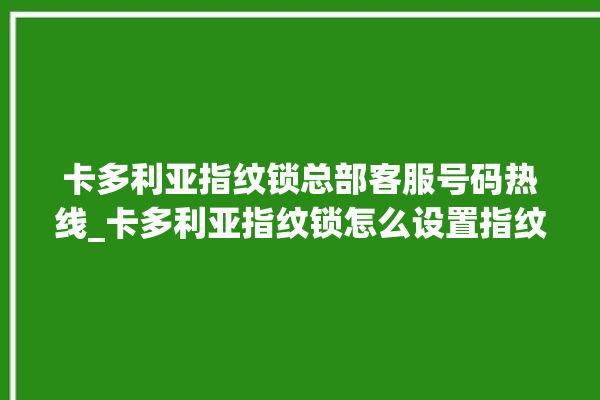 卡多利亚指纹锁总部客服号码热线_卡多利亚指纹锁怎么设置指纹 。多利亚