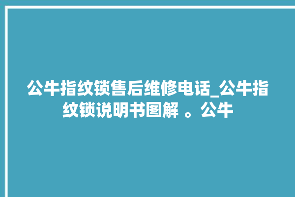 公牛指纹锁售后维修电话_公牛指纹锁说明书图解 。公牛