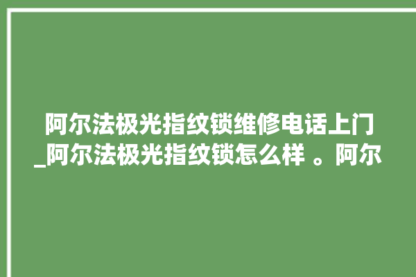 阿尔法极光指纹锁维修电话上门_阿尔法极光指纹锁怎么样 。阿尔法