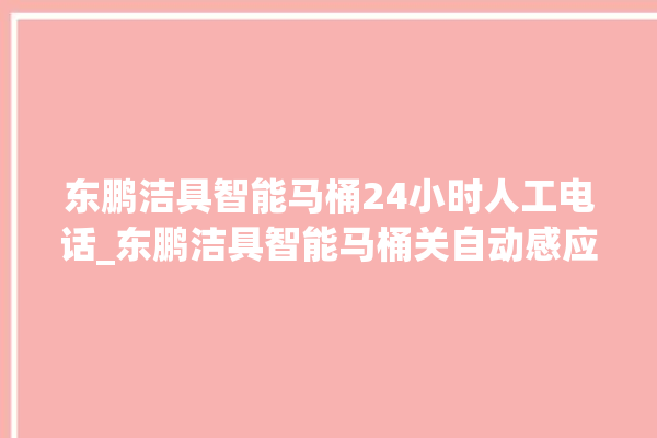 东鹏洁具智能马桶24小时人工电话_东鹏洁具智能马桶关自动感应 。马桶