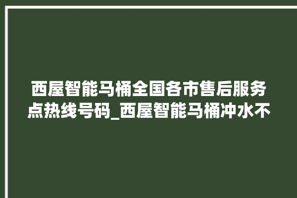 西屋智能马桶全国各市售后服务点热线号码_西屋智能马桶冲水不停 。马桶