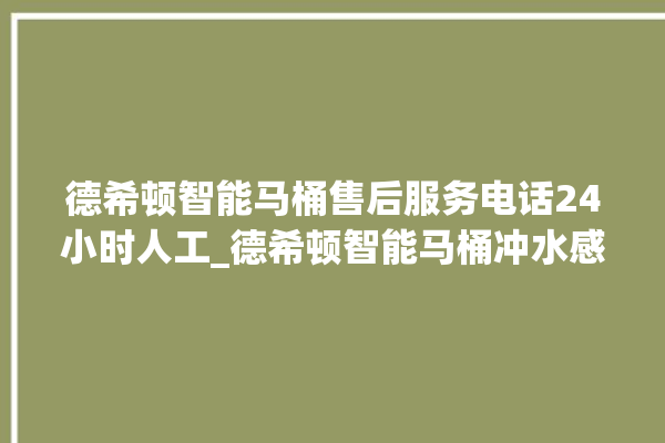 德希顿智能马桶售后服务电话24小时人工_德希顿智能马桶冲水感应怎么调 。马桶