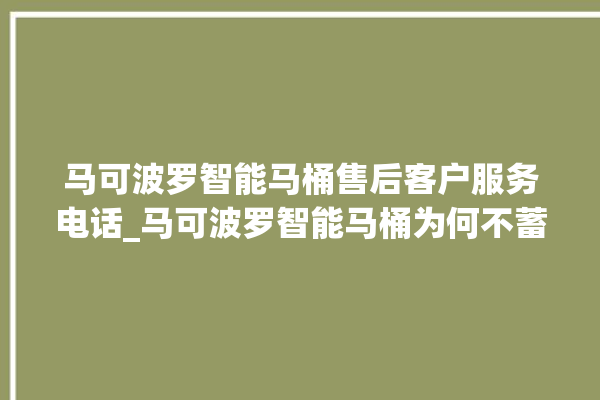 马可波罗智能马桶售后客户服务电话_马可波罗智能马桶为何不蓄水 。马可波罗