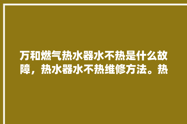 万和燃气热水器水不热是什么故障，热水器水不热维修方法。热水器_故障