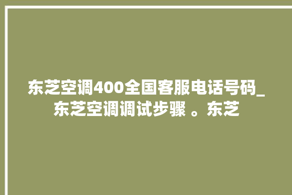 东芝空调400全国客服电话号码_东芝空调调试步骤 。东芝