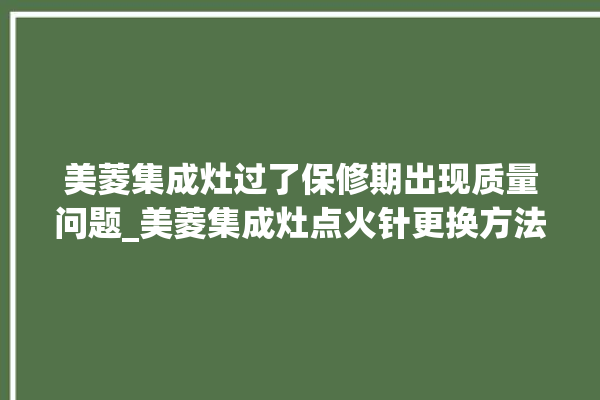 美菱集成灶过了保修期出现质量问题_美菱集成灶点火针更换方法 。美菱