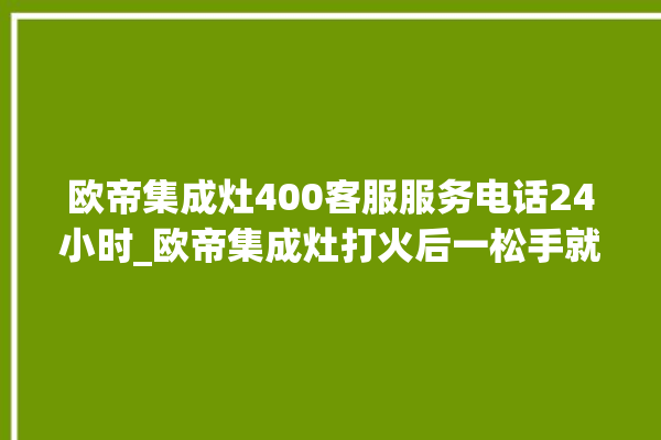 欧帝集成灶400客服服务电话24小时_欧帝集成灶打火后一松手就灭 。客服